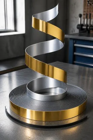 Plain channel letter profile, glossy finish, 7 cm, gold